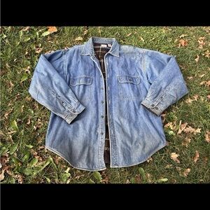 Men’s Work Vest STO large Denim Jean Polyester Lining Work Wear Vintage jacket
